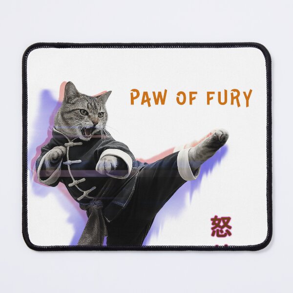 Item preview, Paw of Fury – Kung Fu Cat Retro Martial Arts Design designed and sold by Glitch Ink.