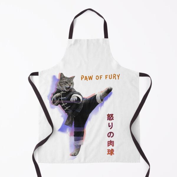 Item preview, Paw of Fury – Kung Fu Cat Retro Martial Arts Design designed and sold by Glitch Ink.