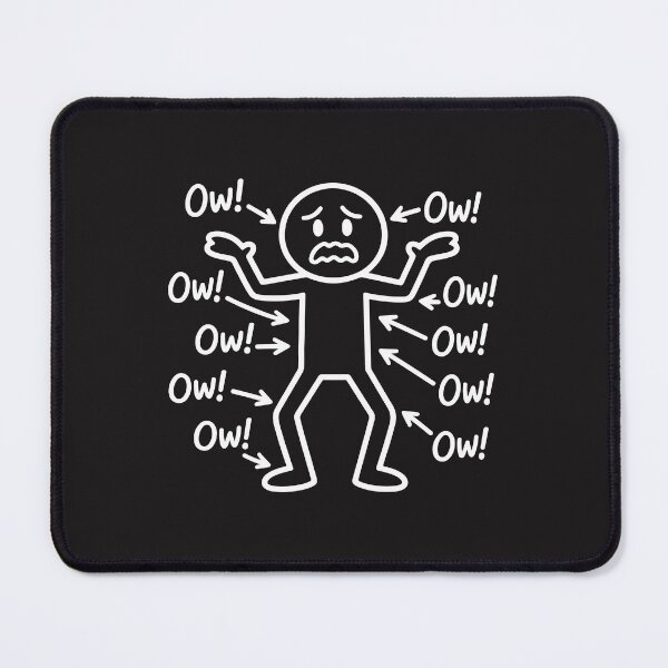 Item preview, Ow Ow Ow Funny Chronic Pain Awareness Stick Figure Relatable Humor Gift designed and sold by kiralynstration.