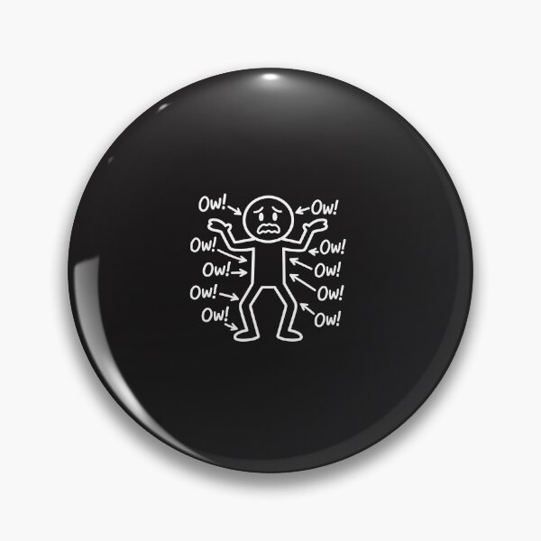 Item preview, Ow Ow Ow Funny Chronic Pain Awareness Stick Figure Relatable Humor Gift designed and sold by kiralynstration.
