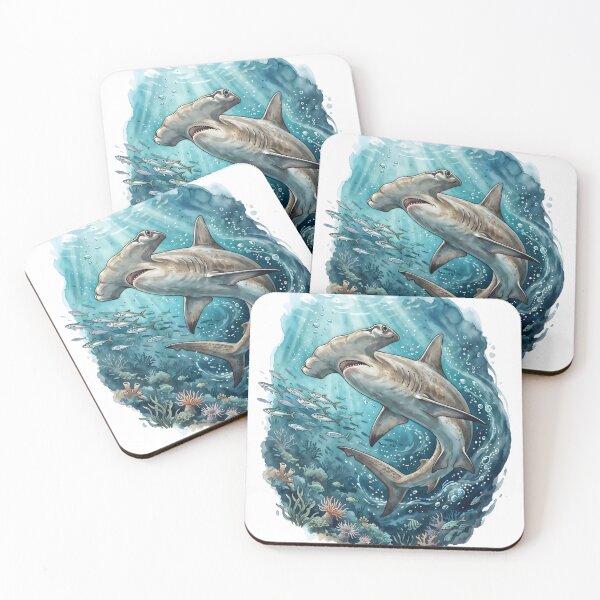 Item preview, Hammerhead Shark Sphyrna Reef Ecosystem Marine designed and sold by RubisLeaf.