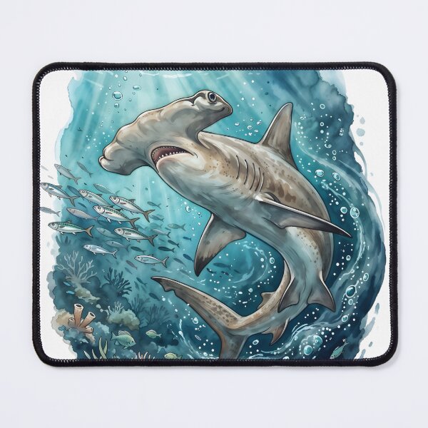 Item preview, Hammerhead Shark Sphyrna Reef Ecosystem Marine designed and sold by RubisLeaf.