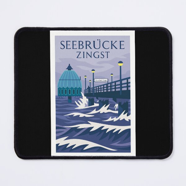 Artikelvorschau, Seebrücke Zingst Ostseeküste Poster entworfen und verkauft von Beyond Destinations.