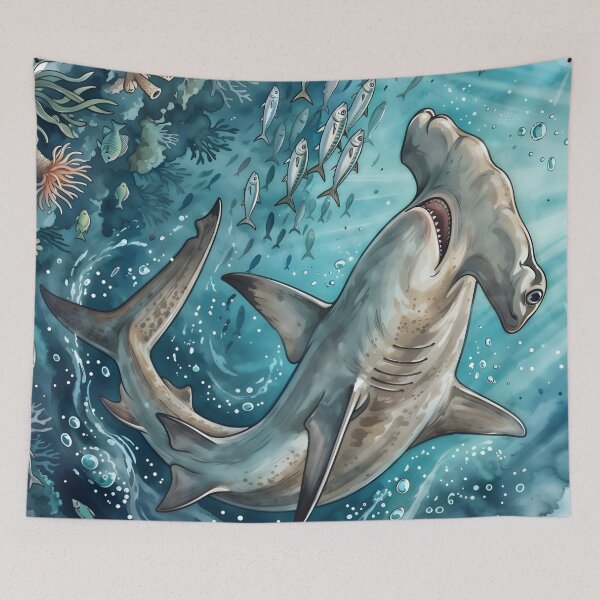 Item preview, Hammerhead Shark Sphyrna Reef Ecosystem Marine designed and sold by RubisLeaf.
