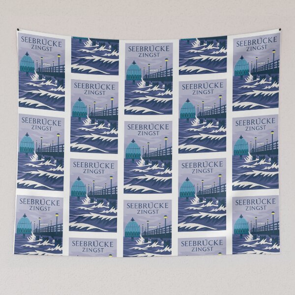 Item preview, Seebrücke Zingst Baltic Coast Poster designed and sold by Beyond Destinations.