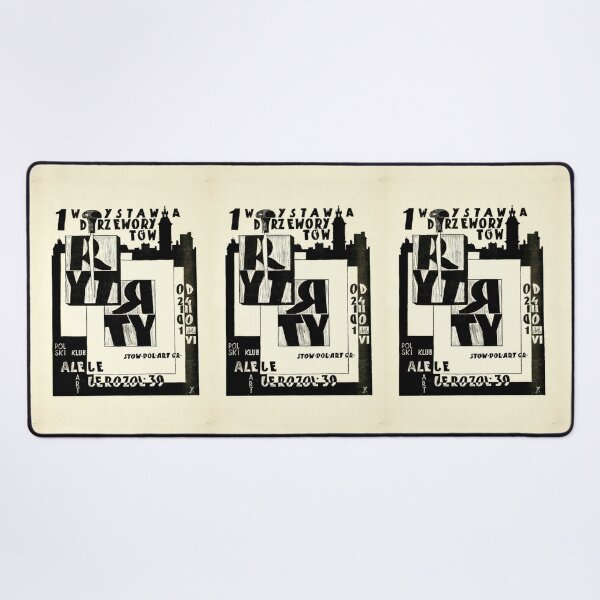Item preview, 1st Woodcut Exhibition Poster | Avant-Garde Art Print | Bold Constructivist & Futurist Design | Polish Art Club Display designed and sold by artofuniverse.