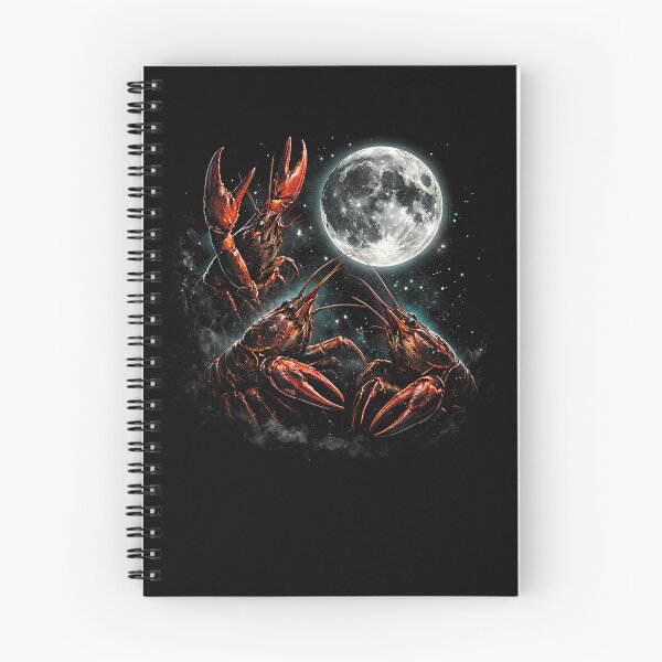 Item preview, Three Crawfish Moon Galaxy Space Retro Animal  designed and sold by ZalcArtStore.