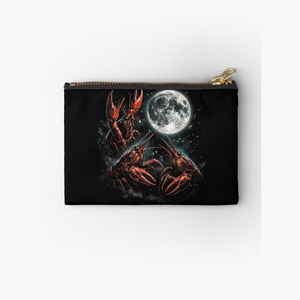 Item preview, Three Crawfish Moon Galaxy Space Retro Animal  designed and sold by ZalcArtStore.