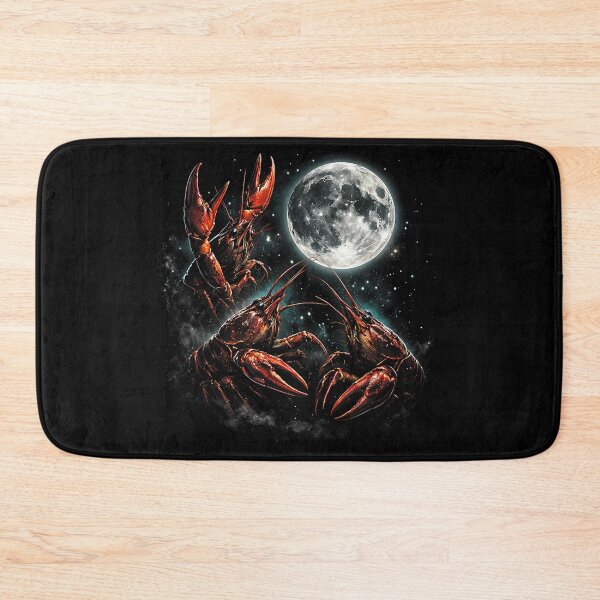 Item preview, Three Crawfish Moon Galaxy Space Retro Animal  designed and sold by ZalcArtStore.