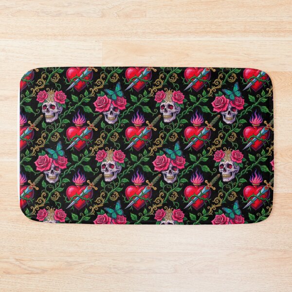 Item preview, Hearts & Skulls. Tattoo Pattern | Ed Hardy Style | Lowbrow Pop Surrealism designed and sold by Piagor.