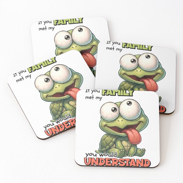 Item preview, If You Met My Family You Would Understand Funny Turtle Design – Sarcastic Humor Meme designed and sold by ColorFlick.