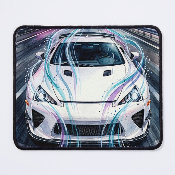 Item preview, Watercolor city lights and high speed car designed and sold by RevUpDesign.