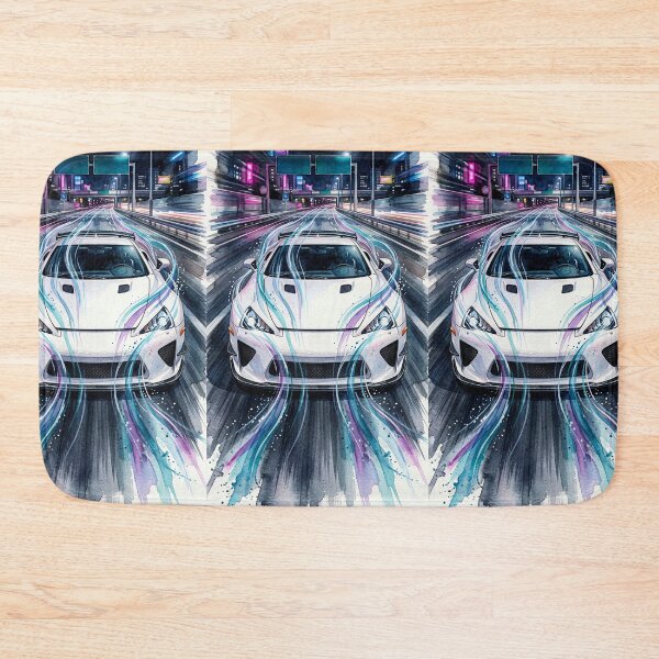 Item preview, Watercolor city lights and high speed car designed and sold by RevUpDesign.