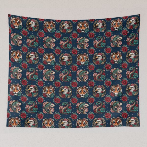 Item preview, Animals. Tattoo Pattern | Ed Hardy Style | Lowbrow Pop Surrealism designed and sold by Piagor.