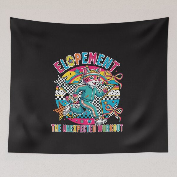 Item preview, Funny Autism Awareness Running Cat Retro Elopement Humor Support Gift designed and sold by kiralynstration.