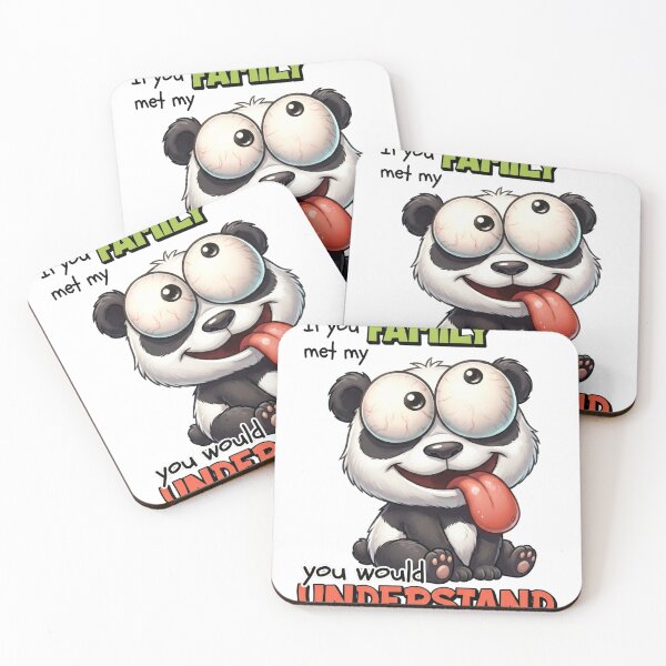 Item preview, If You Met My Family You Would Understand Funny Panda Design – Sarcastic Humor Meme designed and sold by ColorFlick.