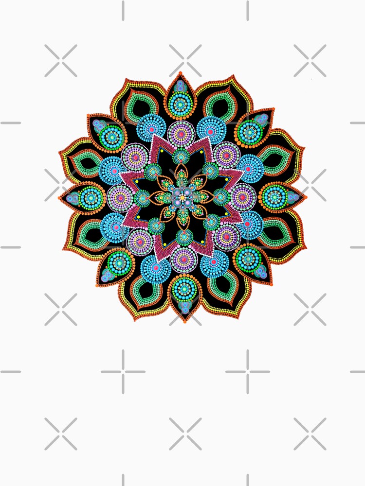 Red Star Dot Mandala - Art&Deco By Natasha by ArtDecoNatasha