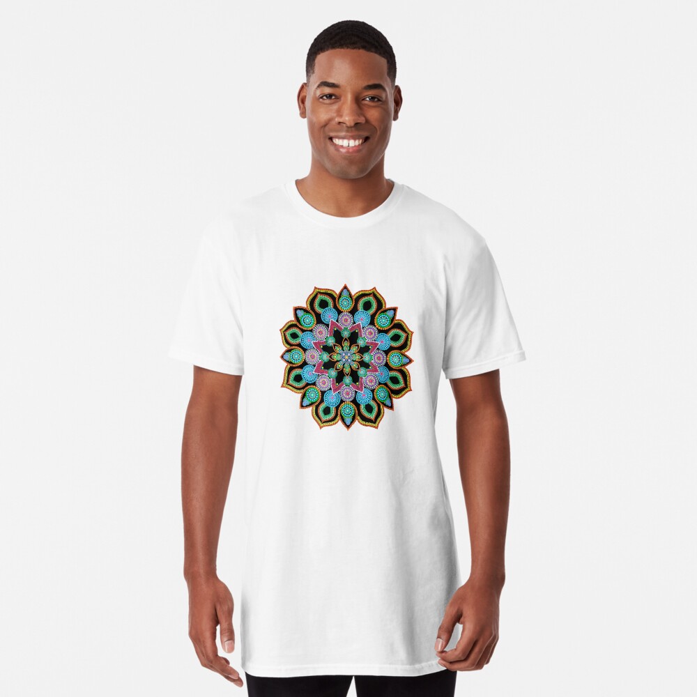 Red Star Dot Mandala - Art&Deco By Natasha Long T-Shirt