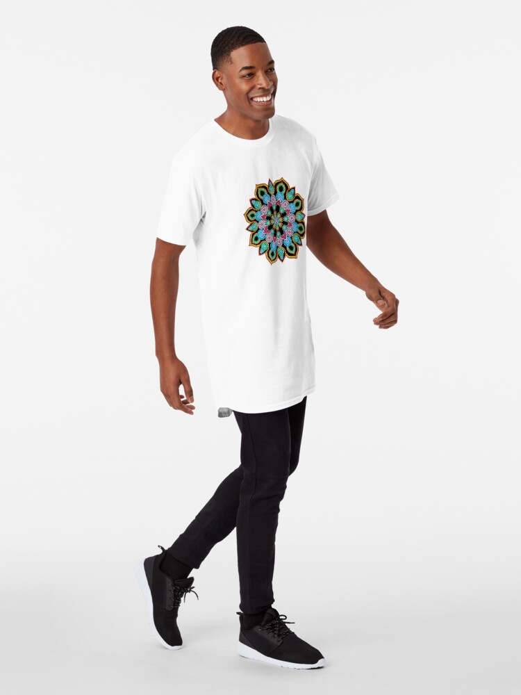 Alternate view of Red Star Dot Mandala - Art&Deco By Natasha Long T-Shirt
