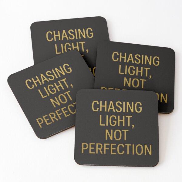 Item preview, Chasing Light Not Perfection Aesthetic Typography Art designed and sold by AlanyaArtX.