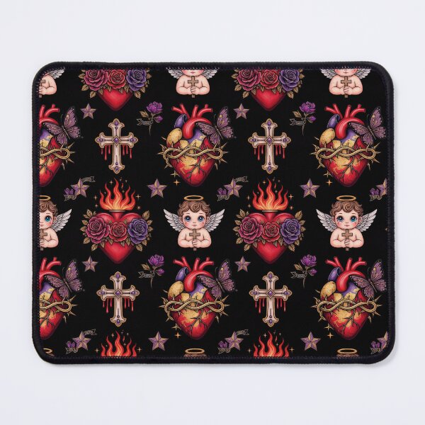 Item preview, Dark Tattoo Pattern | Mark Ryden meets Ed Hardy | Lowbrow Pop Surrealism designed and sold by Piagor.
