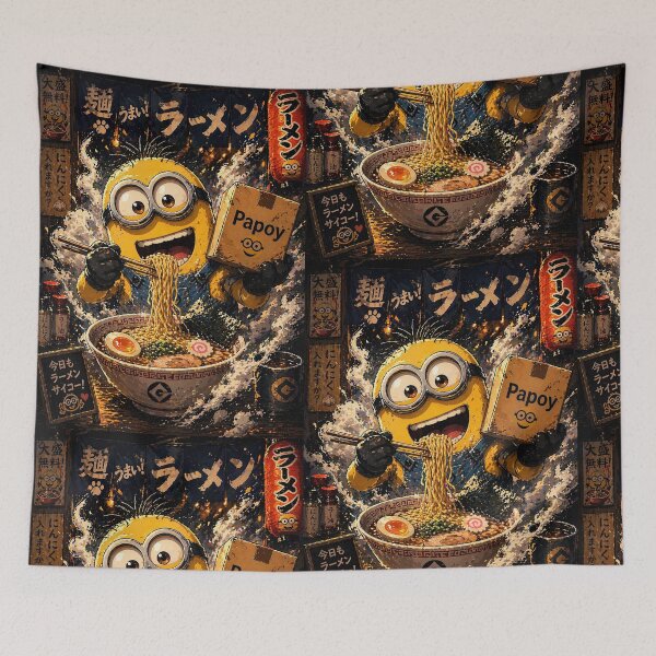 Item preview, Minion Eating Ramen With A Papoy designed and sold by Geralthewhite.