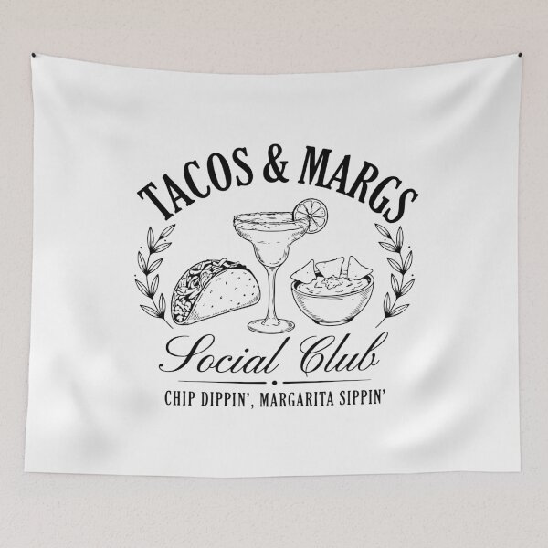 Item preview, Tacos and Margs Social Club Funny Chip Dippin Margarita Sippin Gift designed and sold by kiralynstration.