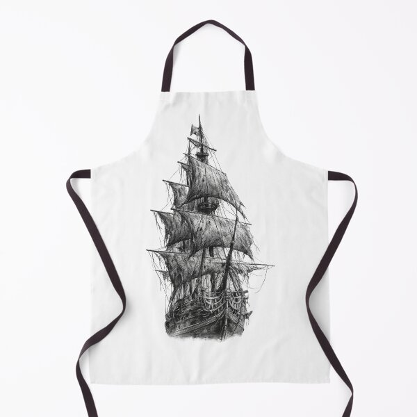 Item preview, Dark Pirate Ship – Hand Drawn Pencil Sketch Illustration designed and sold by Mac Sketches.