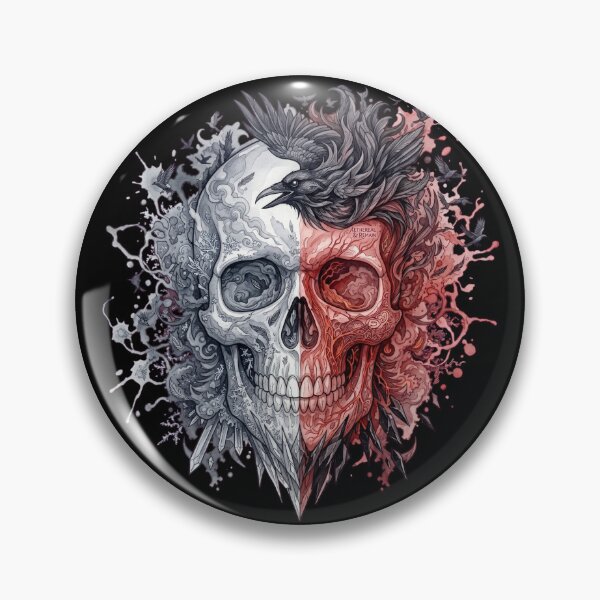 Item preview, Minimalist Watercolor Raven Skull Art designed and sold by MarCinu Art.