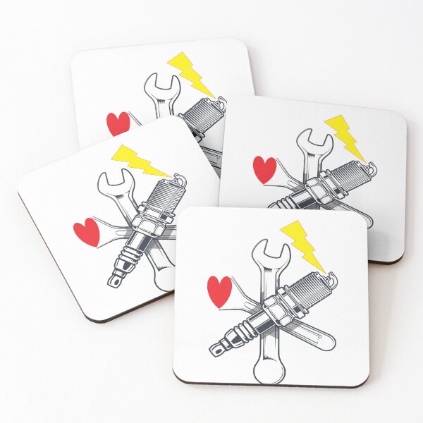 Item preview,  Mechanic's wrench with spark plug, car repair shop designed and sold by MT-Wunderland .