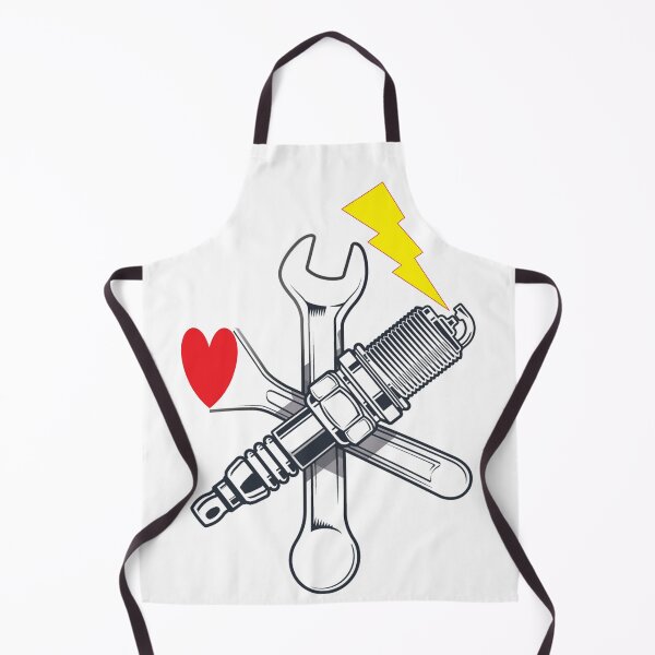 Item preview,  Mechanic's wrench with spark plug, car repair shop designed and sold by MT-Wunderland .