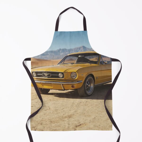 Item preview, Yellow 1967 Ford Mustang in Desert Landscape – Iconic Vintage Car Wall Art designed and sold by BlareBlare.