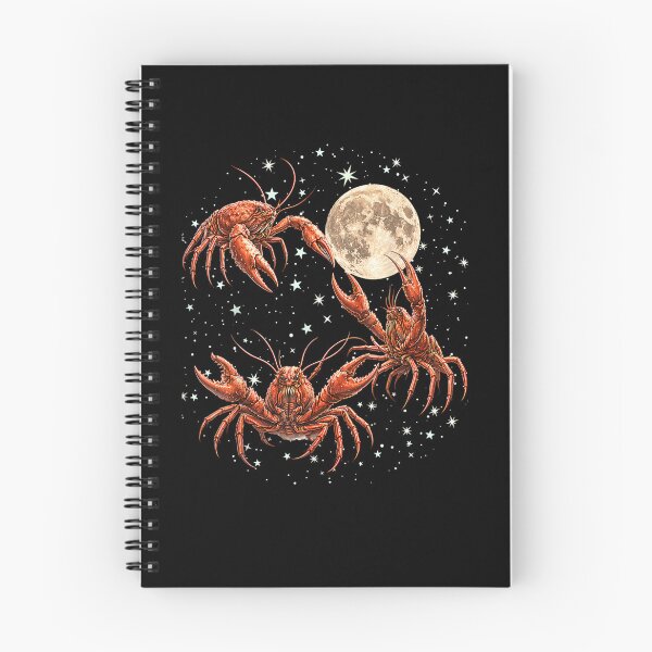 Artikelvorschau, Drei Flusskrebse Mond Retro Südliche Galaxie Weltraumtier entworfen und verkauft von ZalcArtStore.