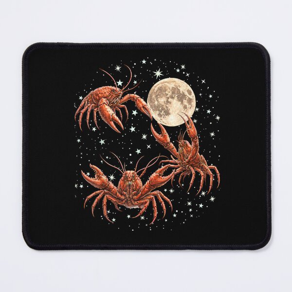 Item preview, Three Crawfish Moon Retro Southern Galaxy Space Animal designed and sold by ZalcArtStore.