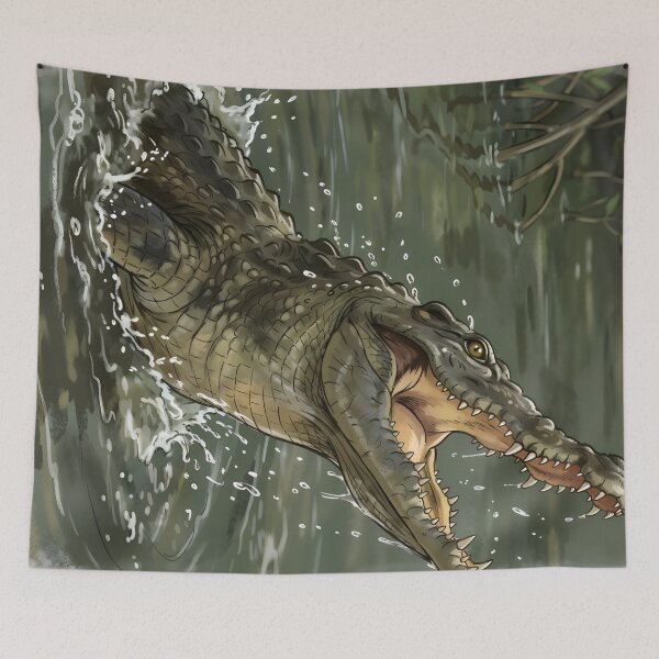 Item preview, Nile Crocodile Crocodylus Niloticus Ectothermic Reptile designed and sold by RubisLeaf.