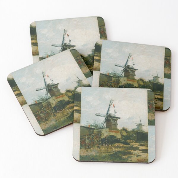 Item preview, Windmills on Montmartre by Vincent van Gmpressionist Poster designed and sold by artofuniverse.