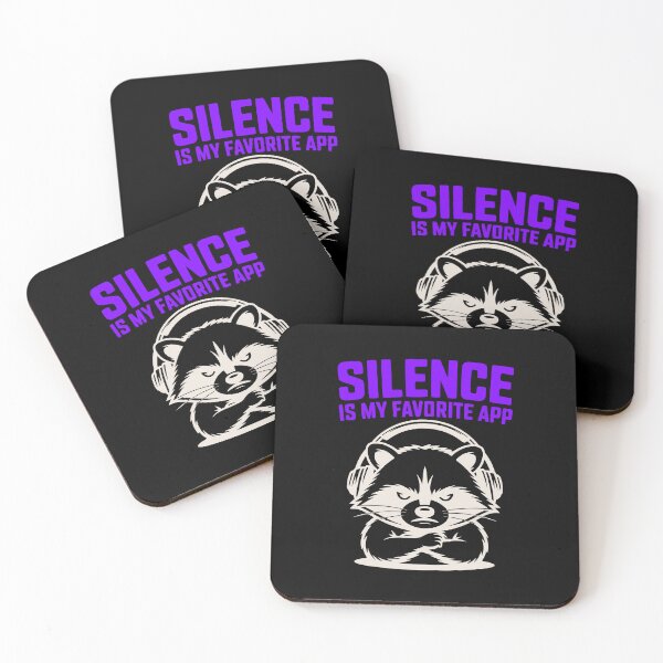 Item preview, Silence Is My Favorite App | Grumpy Raccoon Introvert Aesthetic designed and sold by MavtM.