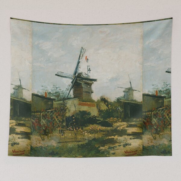 Item preview, Windmills on Montmartre by Vincent van Gmpressionist Poster designed and sold by artofuniverse.