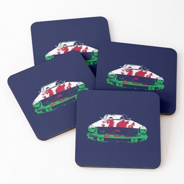 Item preview, Gilbern Invader Mk3 1970s classic car block Welsh flag designed and sold by soitwouldseem.