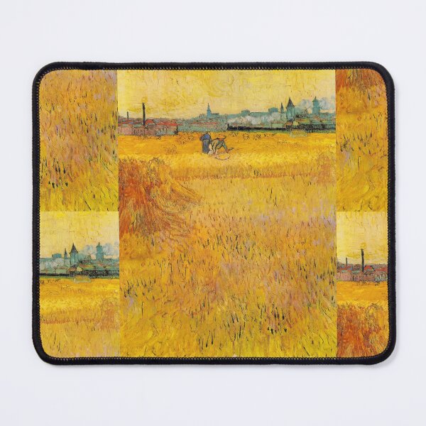 Item preview, Wheat Field With View of Arles by Vincent van Gogh: Golden Landscape Poster designed and sold by artofuniverse.