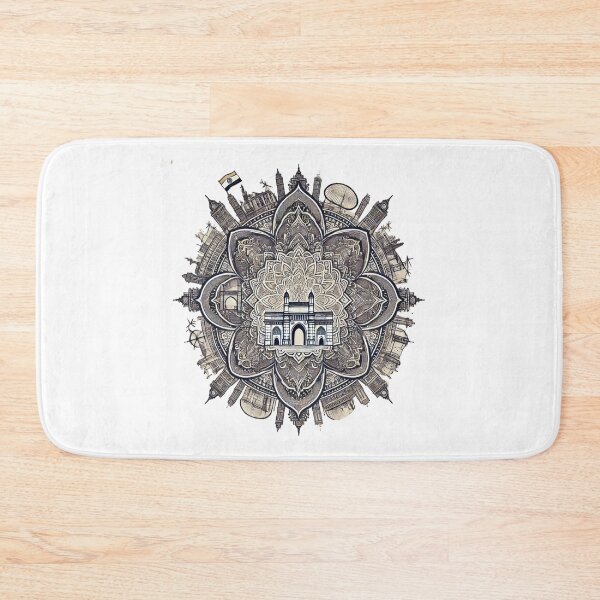 Item preview, Mumbai Mandala Art | Gateway of India Intricate Cityscape Travel Design designed and sold by Globalcitytees.