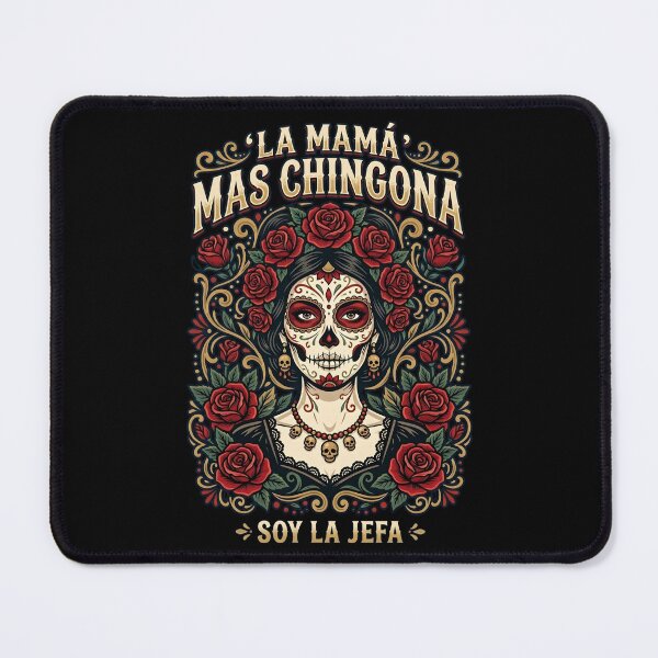 Item preview, La Mama Mas Chingona Soy La Jefa Mexican Sugar Skull Catrina designed and sold by dudelinart.