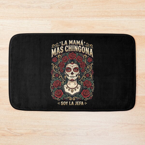 Item preview, La Mama Mas Chingona Soy La Jefa Mexican Sugar Skull Catrina designed and sold by dudelinart.