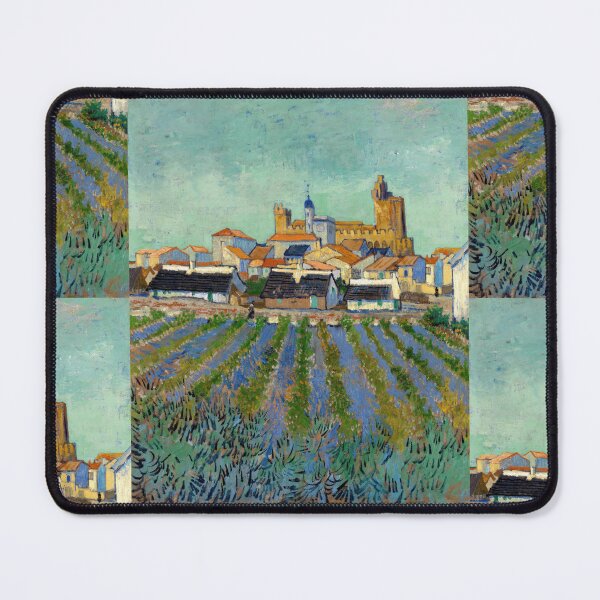 Item preview, View of Saintes Maries De La Mer by Vincent van Gogh: Mediterranean Village Poster designed and sold by artofuniverse.