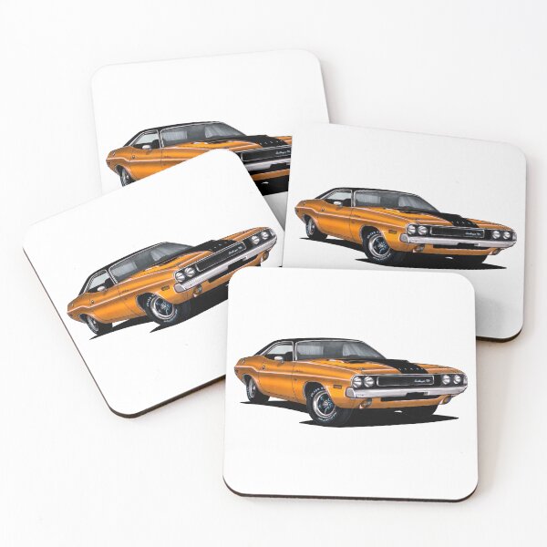 Item preview, Exclusive drawing legendary movie muscle car yellow Challenger R/T V8 Coupe designed and sold by Cars23.