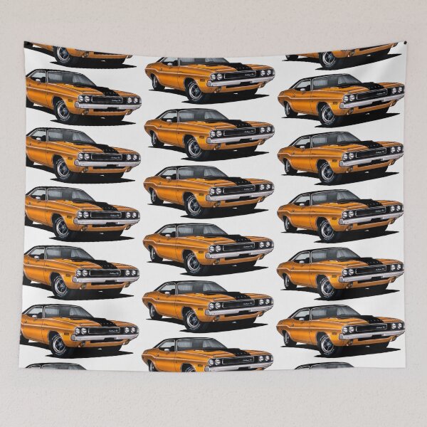 Item preview, Exclusive drawing legendary movie muscle car yellow Challenger R/T V8 Coupe designed and sold by Cars23.