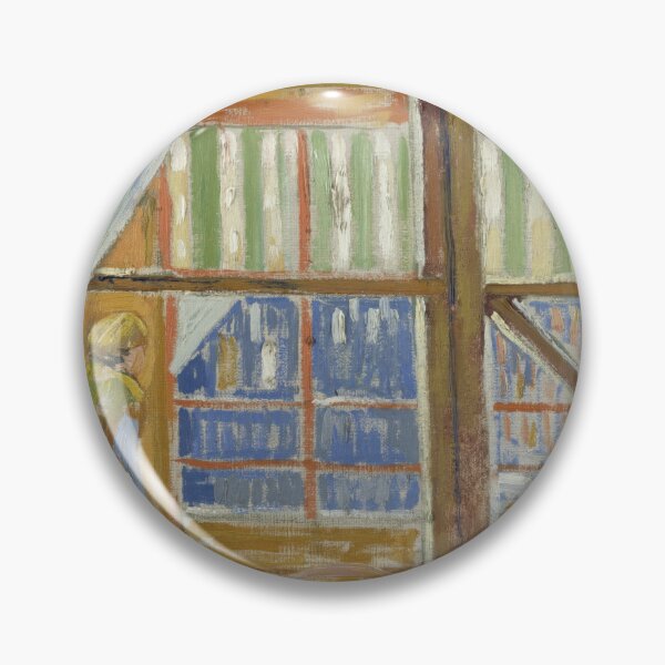 Item preview, View of a Butchers Shop by Vincent van Gogh: Post Impressionist city view designed and sold by artofuniverse.