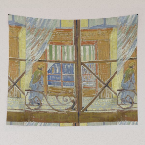 Item preview, View of a Butchers Shop by Vincent van Gogh: Post Impressionist city view designed and sold by artofuniverse.