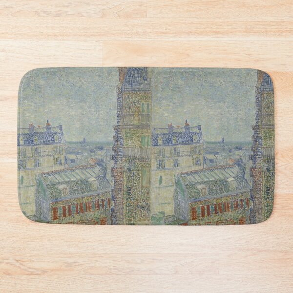 Item preview, View From Theos Apartment by Vincent van Gogh: Paris Rooftop Cityscape Poster designed and sold by artofuniverse.