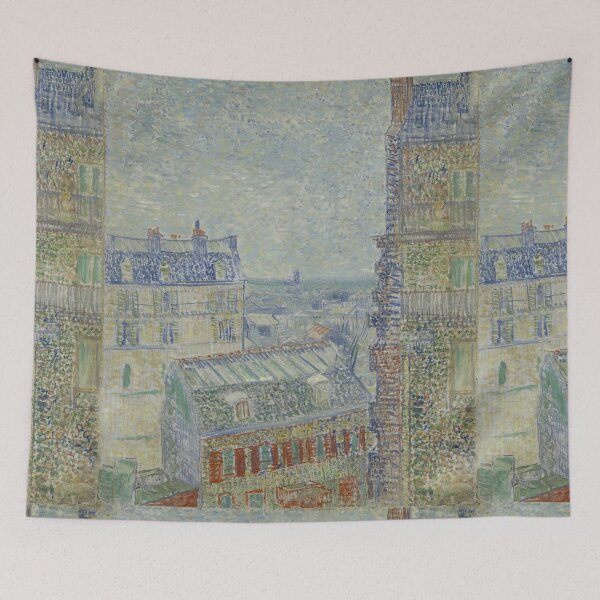 Item preview, View From Theos Apartment by Vincent van Gogh: Paris Rooftop Cityscape Poster designed and sold by artofuniverse.